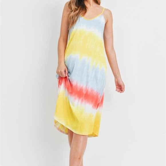 Rainbow Stripe midi Dress - Picture 7 of 14